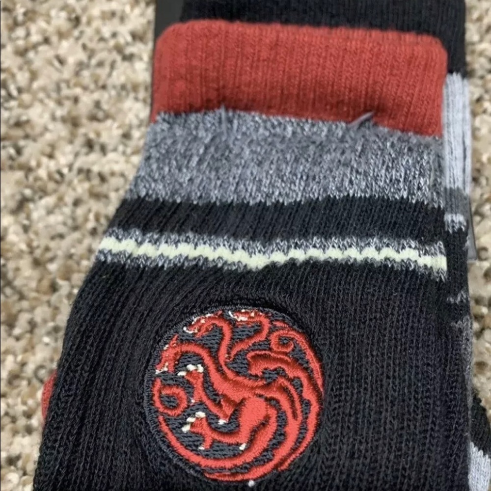 Game of Thrones Men's 2 Pack Athletic Crew Socks